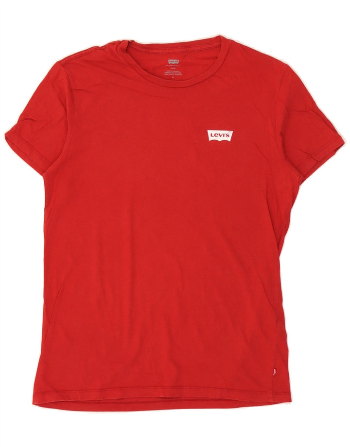 LEVI'S Mens Slim T-Shirt Top Medium Red Cotton Vintage Levi's and Second-Hand Levi's from Messina Hembry 