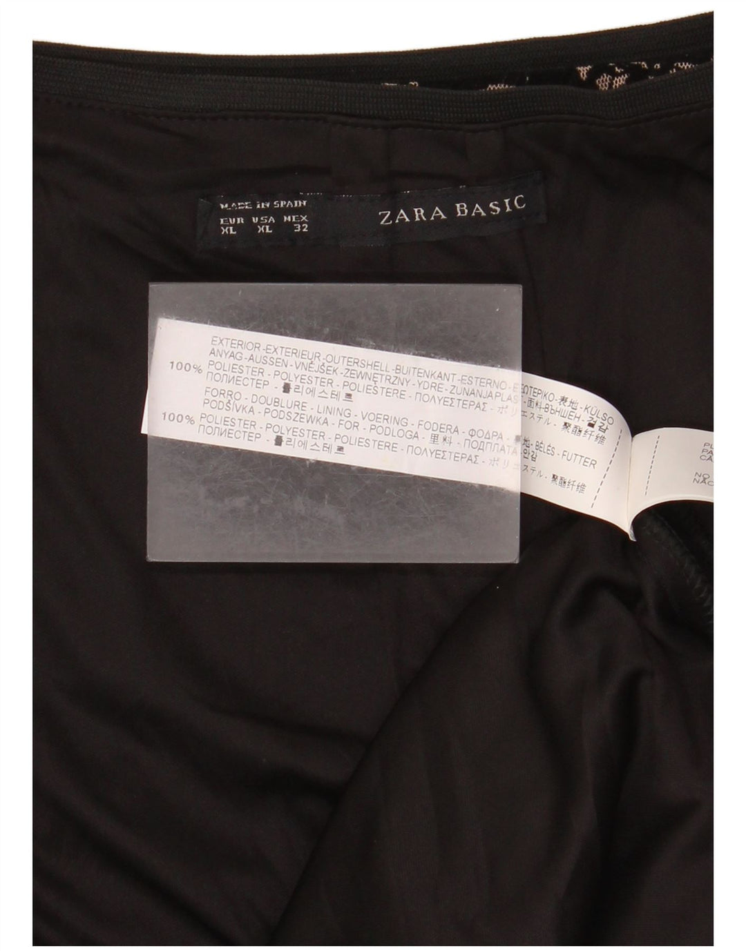 Zara Midi-nederdel til kvinder XS W30 Sort blomstret polyester