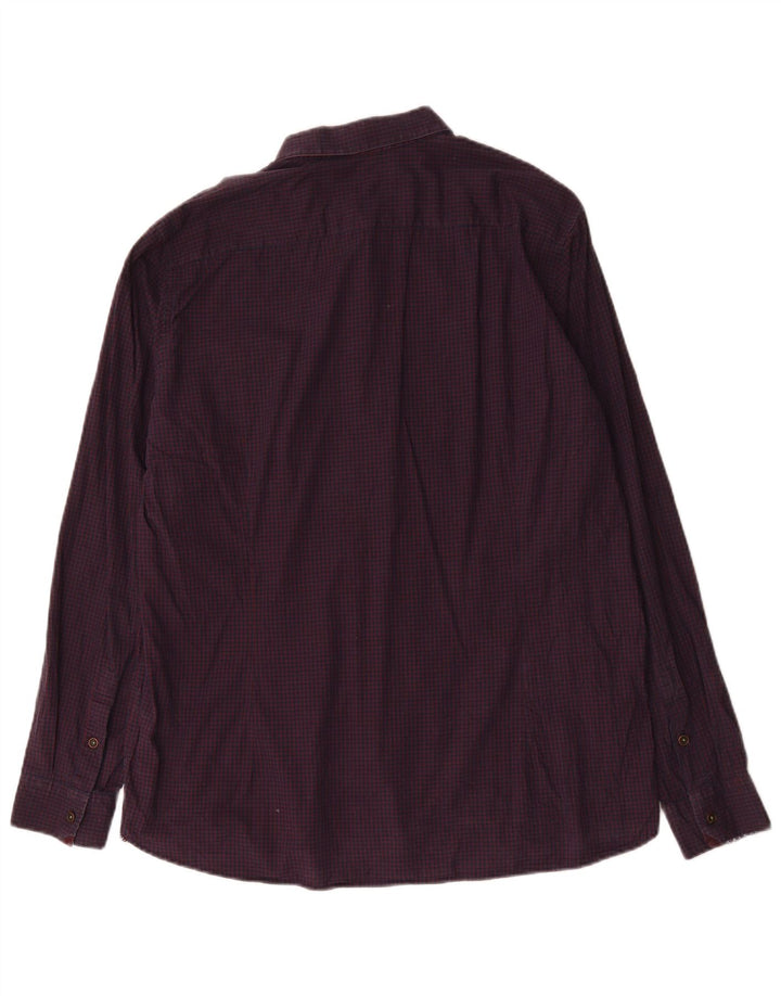 Ted Baker Herreskjorte str. 6 2XL Lilla Gingham Cotton