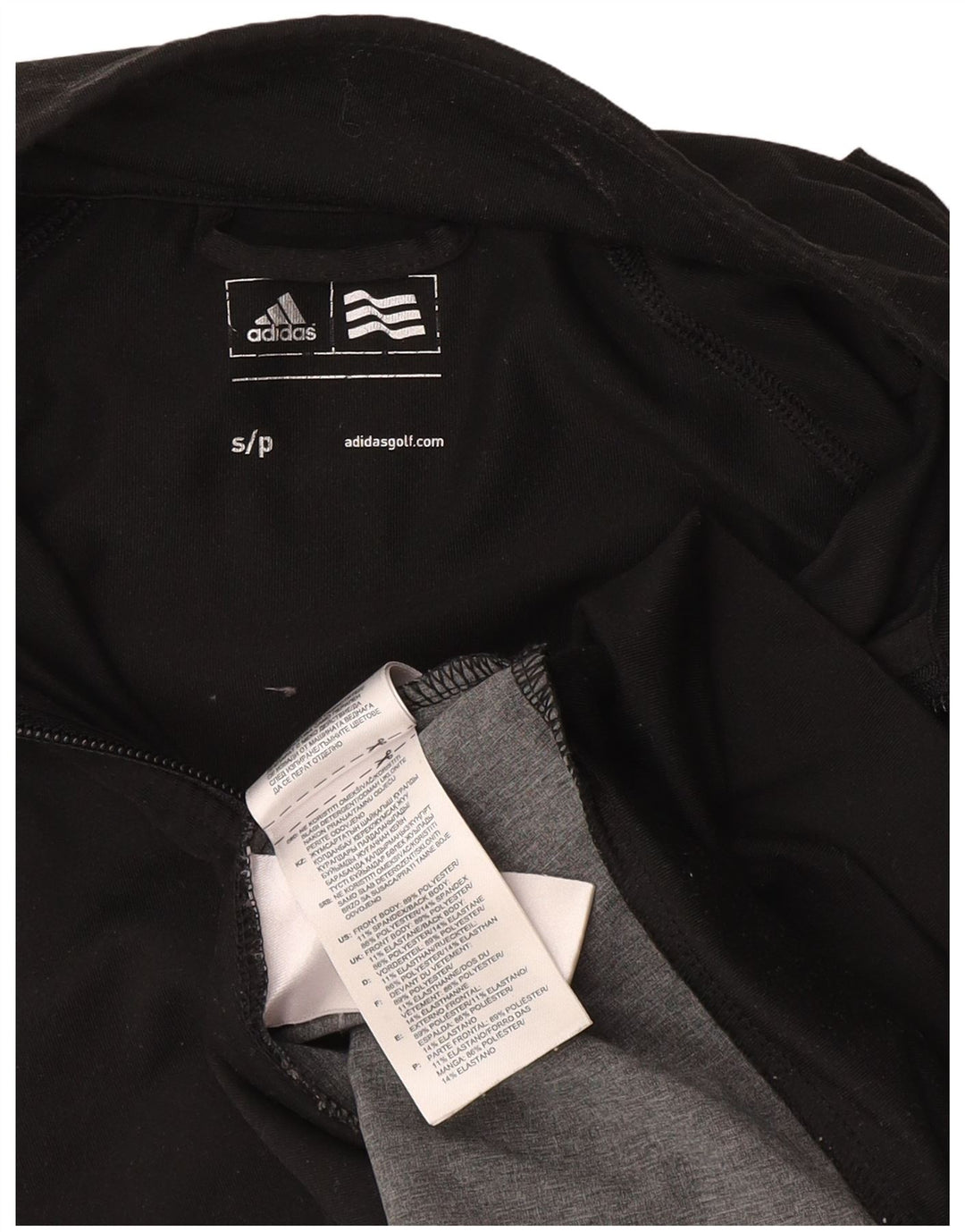 Adidas kvinders abstrakt mønster træningsdragt topjakke UK 10 Small Black