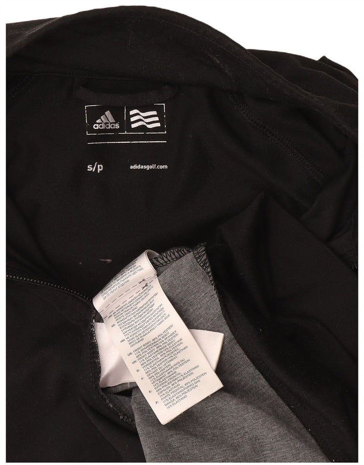 Adidas kvinders abstrakt mønster træningsdragt topjakke UK 10 Small Black