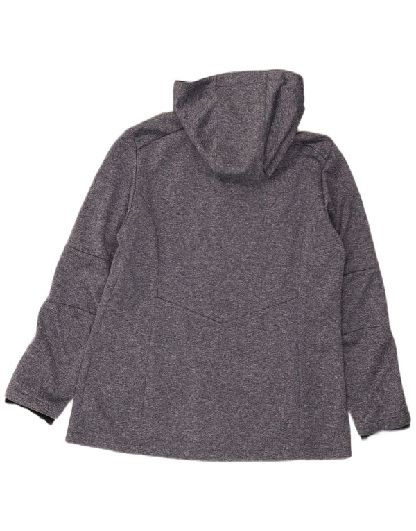 CMP Dame hætte vindjakke UK 18 XL Blå Flecked Polyester