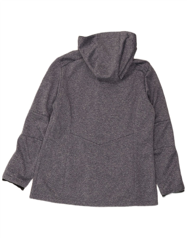CMP Dame hætte vindjakke UK 18 XL Blå Flecked Polyester