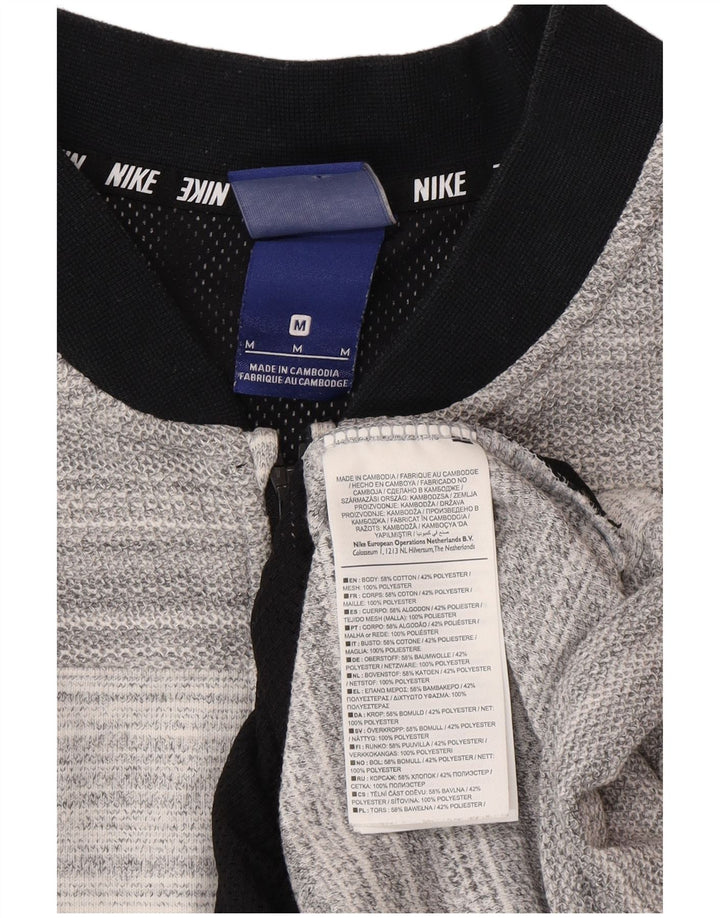 Nike Regular Fit træningsdragt topjakke mellem grå stribet bomuld