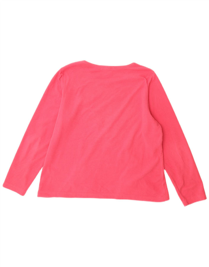 Tommy Hilfiger Dame Fleece Jumper UK 18 XL Pink Polyester