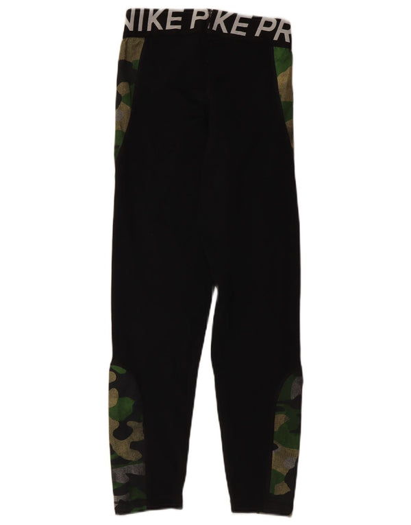 Nike Dame Grafiske Leggings UK 4 XS Sort Camouflage Polyester