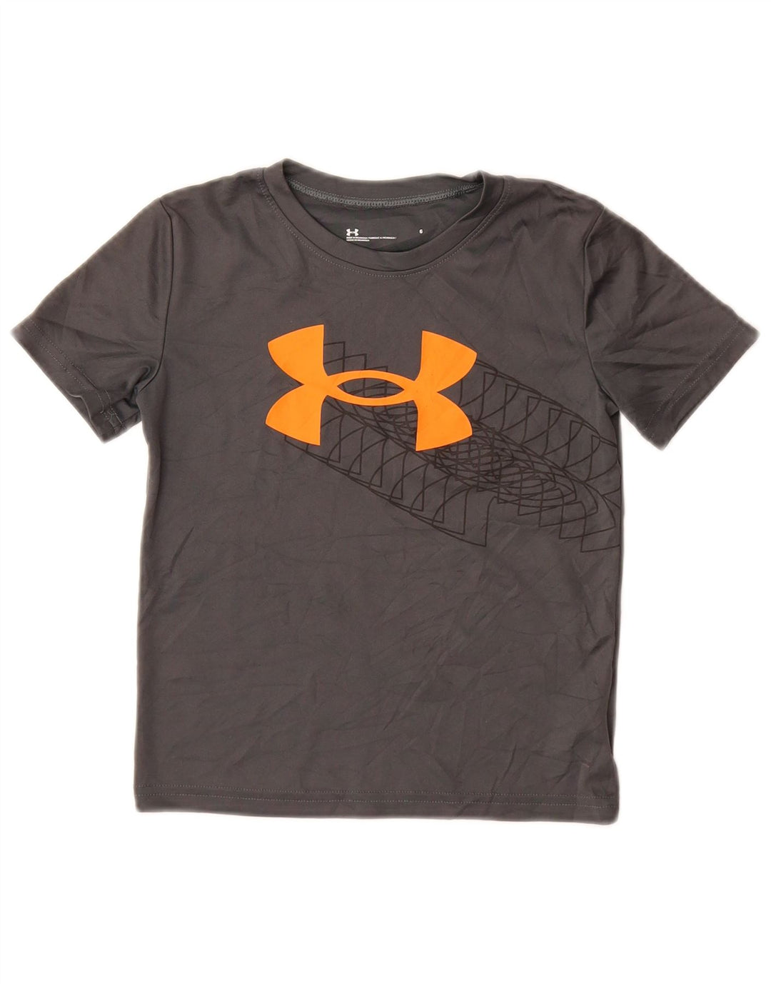 UNDER ARMOUR Drenge Grafisk T-Shirt Top 5-6 år Grå Polyester