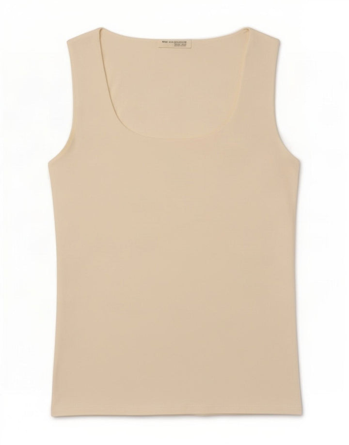 Zara Damevest Top UK 14 Large Off White Polyamid
