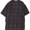 Zara Dame 3/4-ærmet Pullover Skjortekjole UK 16 Large Navy Blue Check