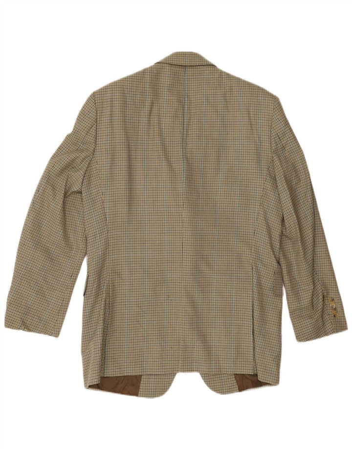 Burberry Blazerjakke til mænd EU 48 Medium Yellow Houndstooth Virgin Wool