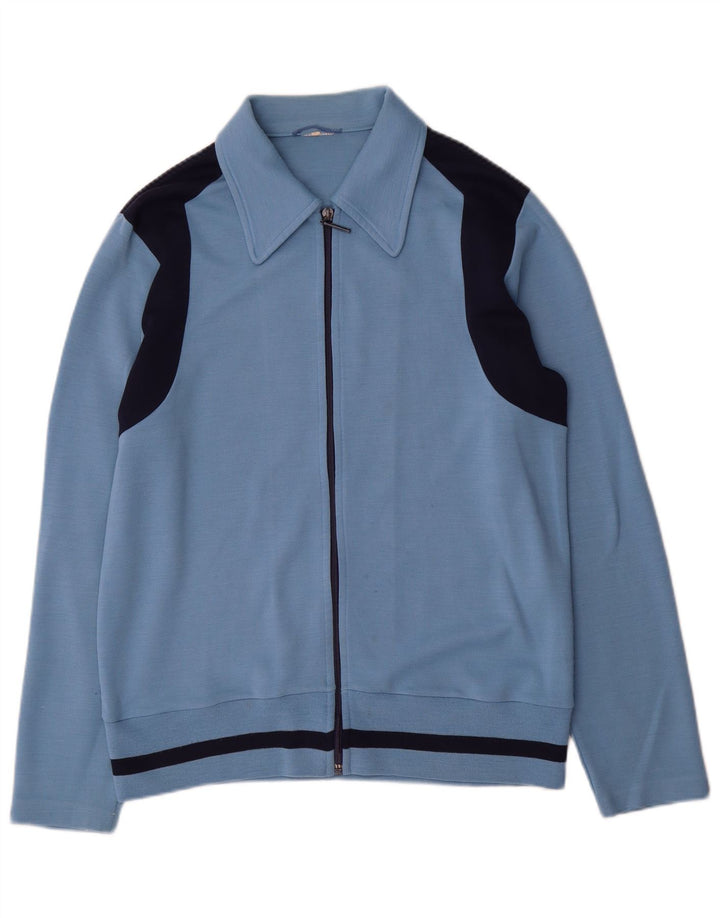 Vintage træningsdragt til mænd Topjakke Medium Blue Colourblock