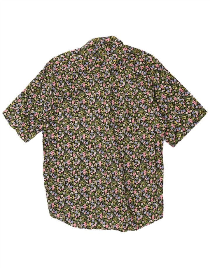 Daniel Dodd Herre Kortærmet Skjorte Large Green Floral