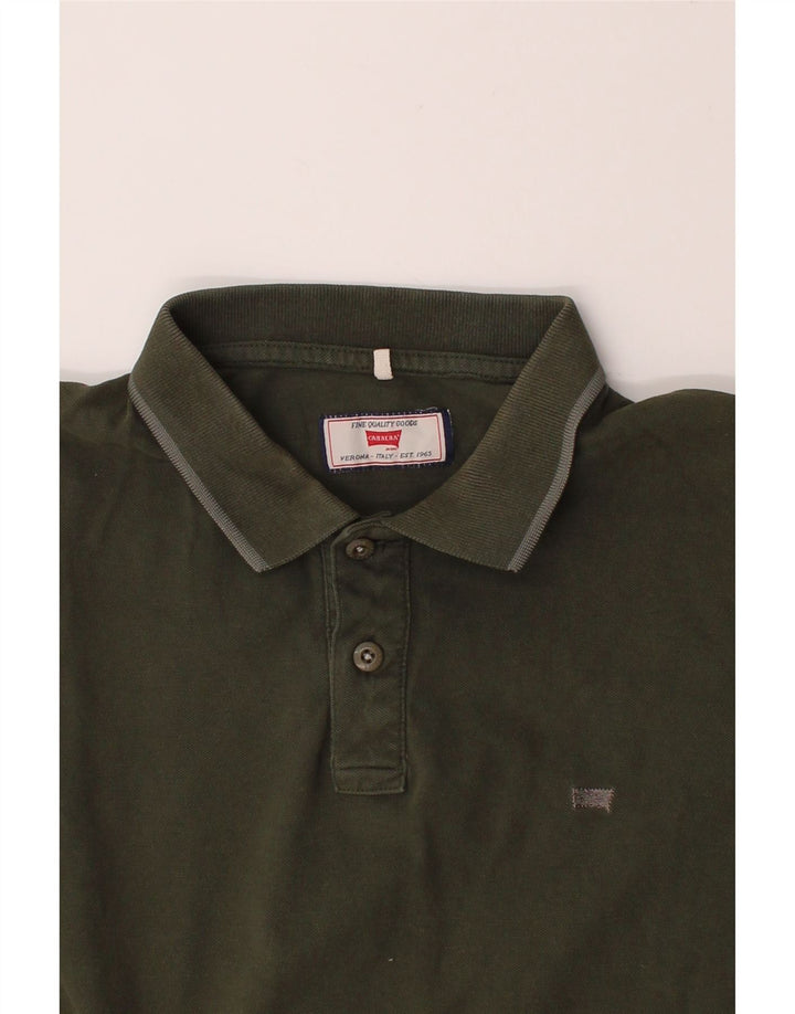 CARRERA Mens Polo Shirt Large Green Cotton Vintage Carrera and Second-Hand Carrera from Messina Hembry 
