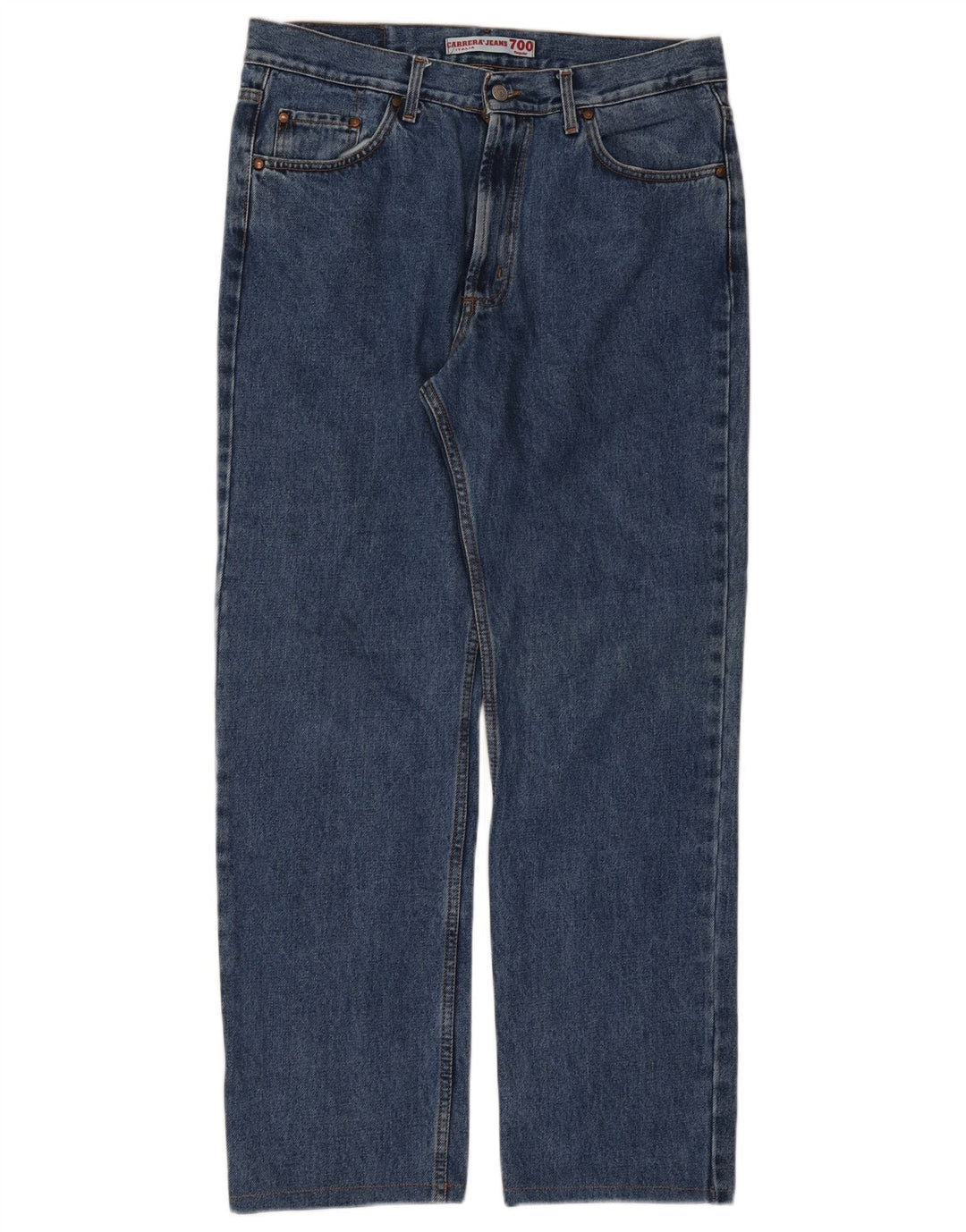 Carrera Mens 700 Regular Fit Straight Jeans W36 L30 Blå Bomuld