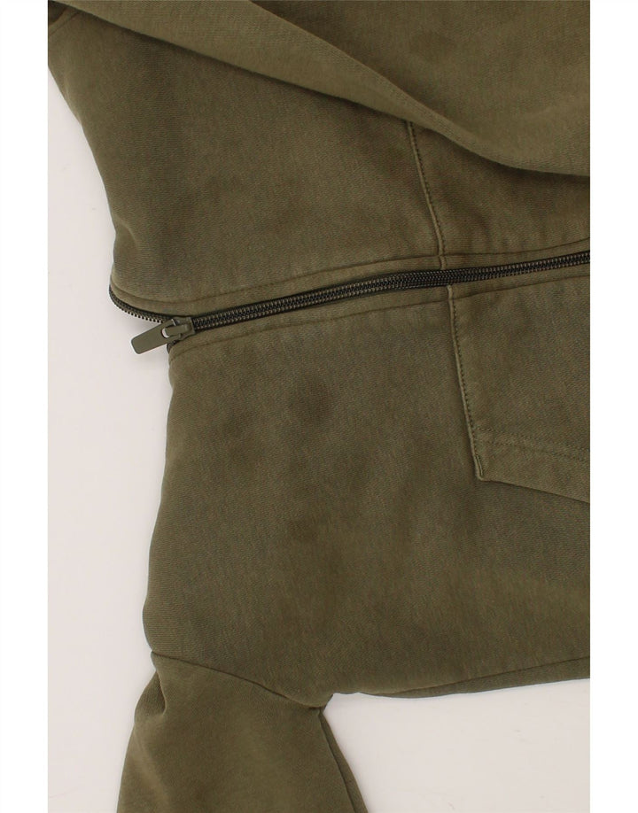 NIKE Boys Zip Hoodie Sweater 8-9 Years Small Khaki Cotton Vintage Nike and Second-Hand Nike from Messina Hembry 