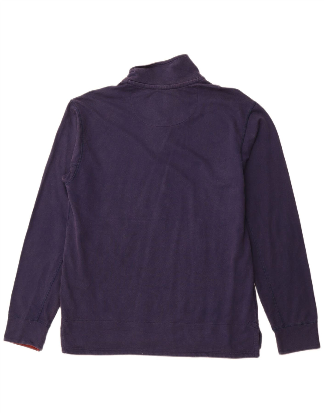 Weird Fish Herre 1/4 Zip Top Langærmet Stor Marineblå Bomuld