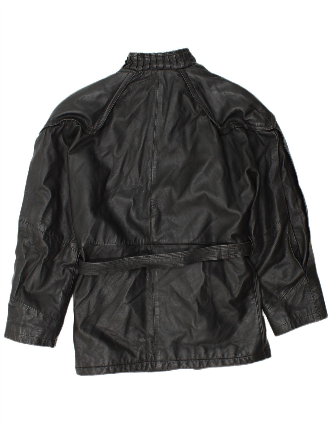 Vintage læderjakke til kvinder UK 12 Medium Black