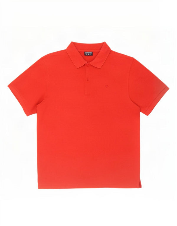 Champion Herre Polo Shirt Medium Rød