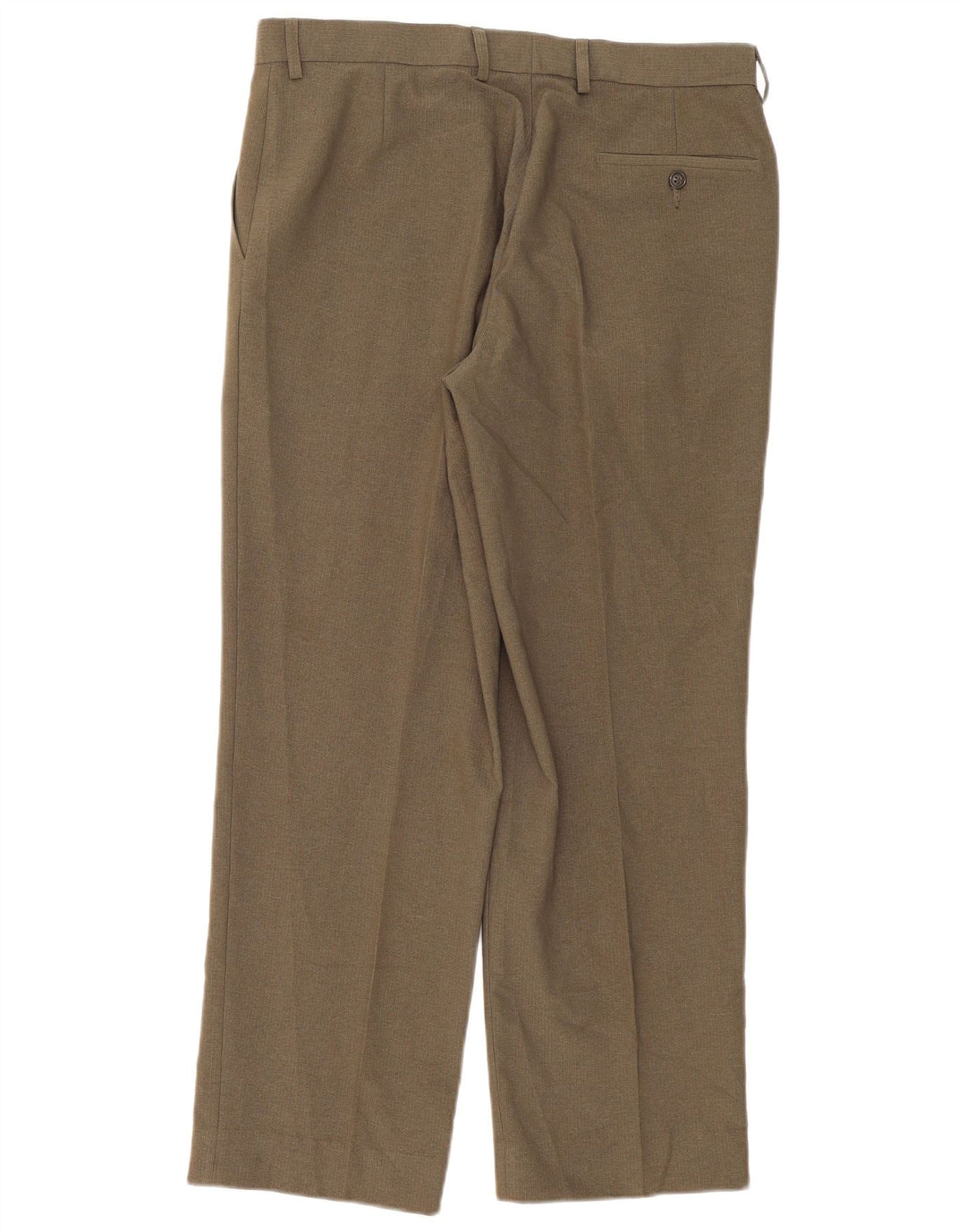 Marks & Spencer Straight Suit Bukser til mænd W34 L31 Khaki Polyester