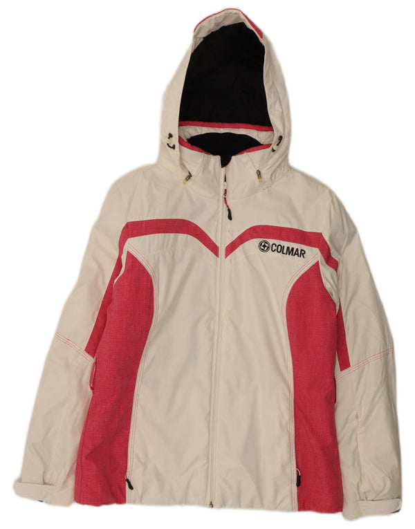 Colmar Dame Oversized Hætte Polstret Skijakke IT 42 Small White