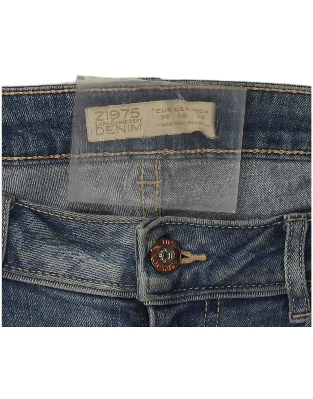 Zara Dame Skinny Jeans EU 38 Small W28 L32 Blå