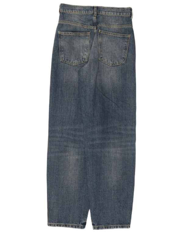 Zara Dame Baggy Jeans med høj talje EU 32 2XS W22 L30 Blå