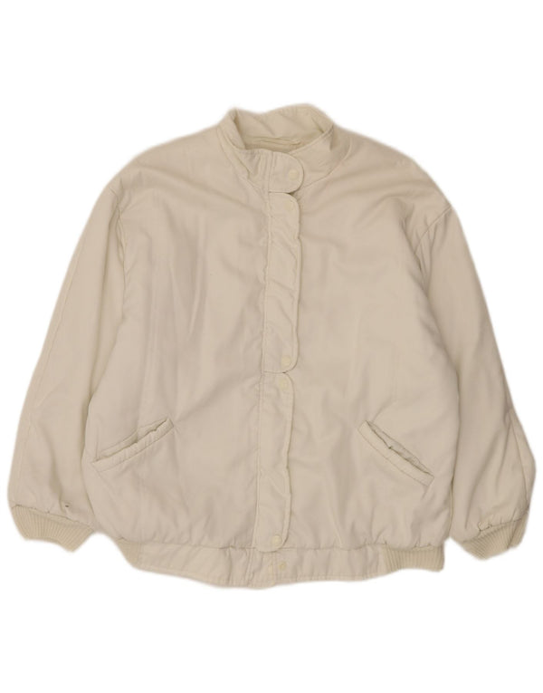 Vintage oversize bomberjakke til kvinder DK 18 XL Hvid