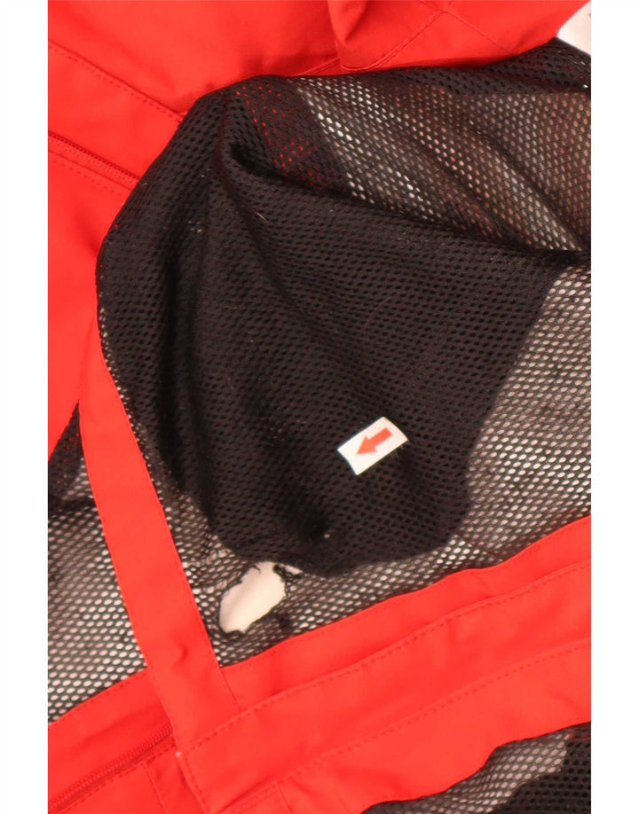 Helly Hansen Regnjakke med hætte til mænd UK 40 Stor Rød Polyester