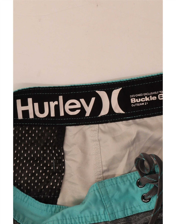 Hurley Herre grafiske svømmeshorts Stor grå farveblok