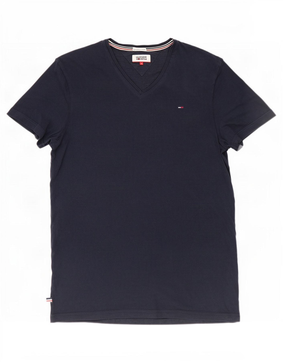 Tommy Hilfiger Herre T-Shirt Top Stor Marineblå Bomuld