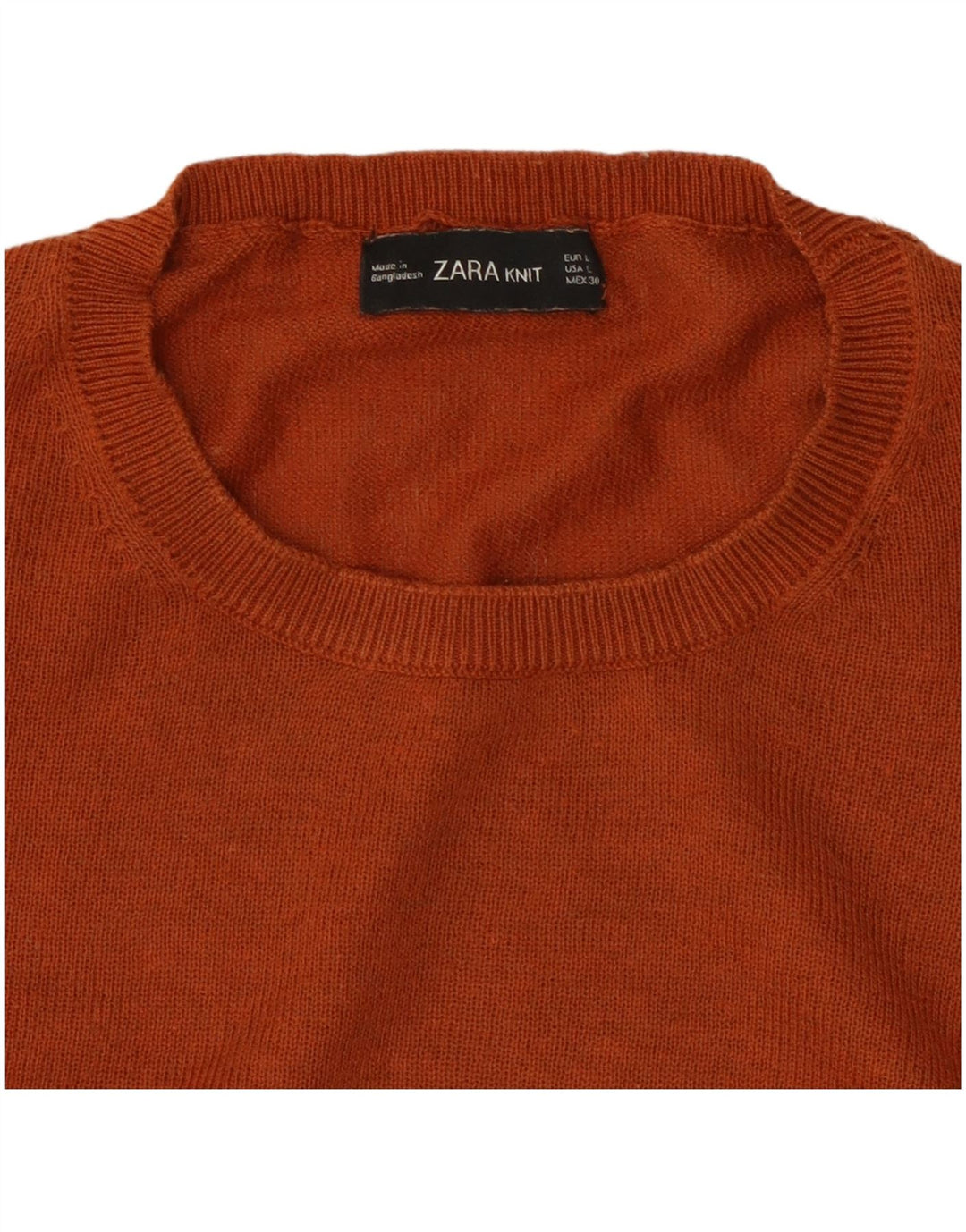 ZARA Dame sweater med rund hals DK 14 Stor Orange