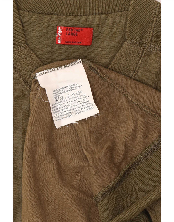 Levi's Herre T-Shirt Top Stor Grøn Bomuld