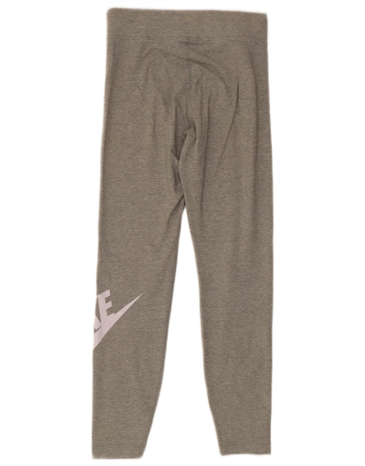 Nike Dame Grafiske Leggings UK 10 Small Grey Bomuld