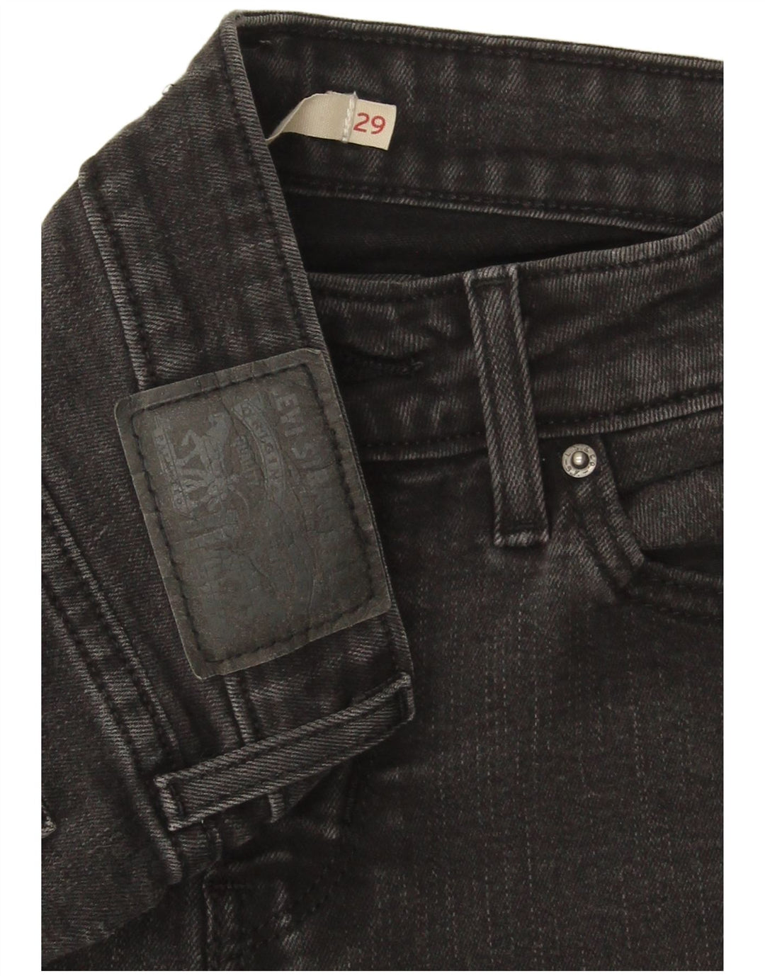 LEVI'S Dame 712 Slim Jeans W29 L30 Sort