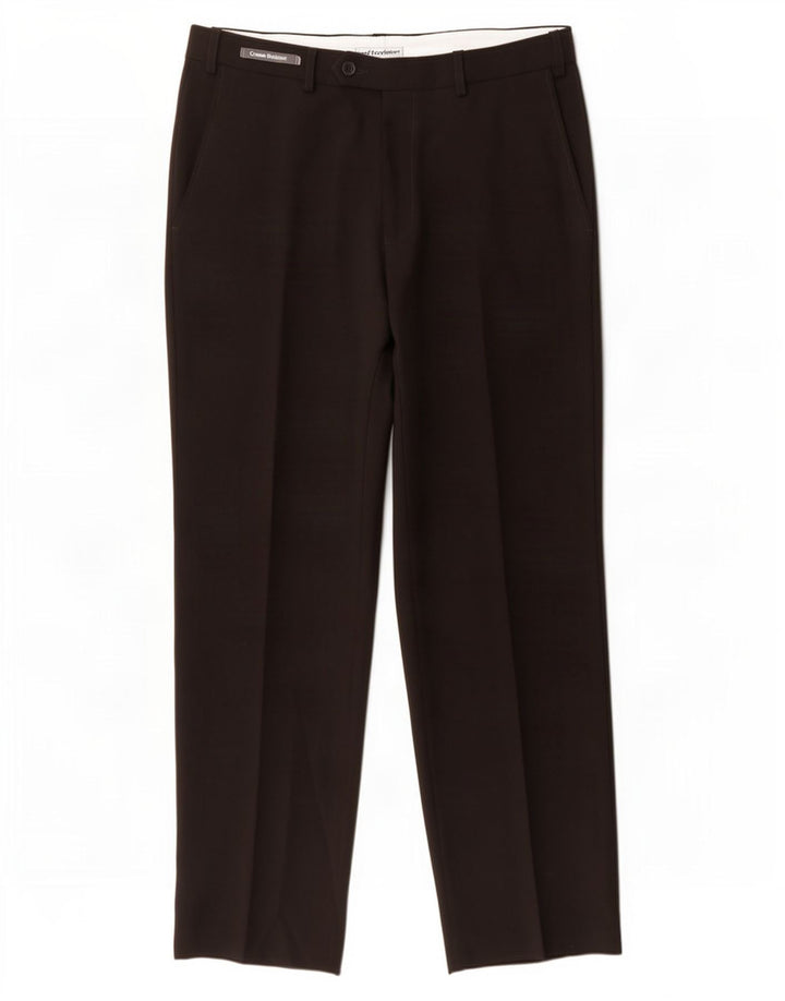 Marks & Spencer Straight Suit Bukser til mænd W32 L31 Sort polyester