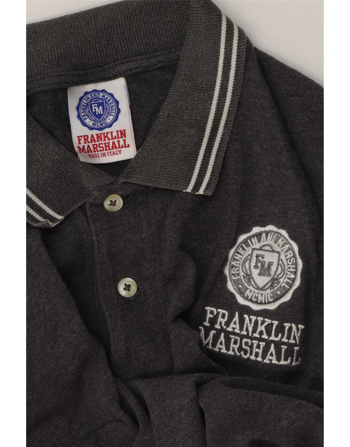 Franklin & Marshall Herre grafisk poloshirt mellemgrå
