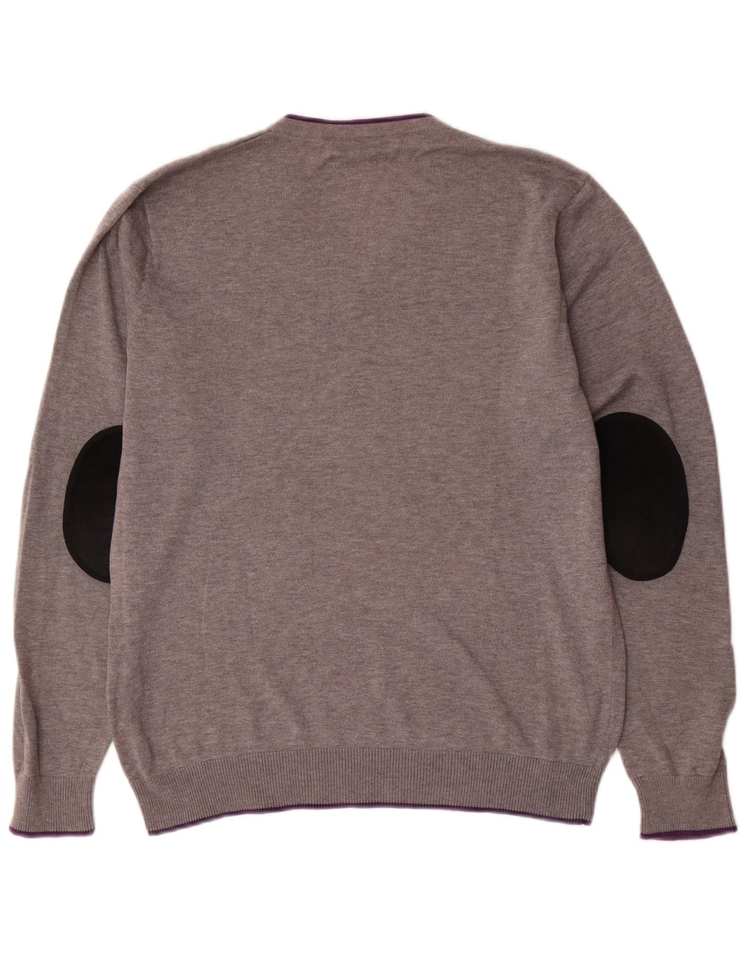 Gant Herre V-hals sweater Medium Grå Colourblock Bomuld