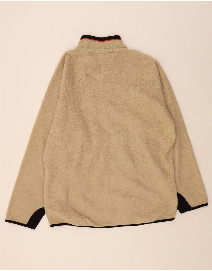 FILA Mens Fleece Jacket UK 44 2XL Beige Colourblock Polyester Vintage Fila and Second-Hand Fila from Messina Hembry 