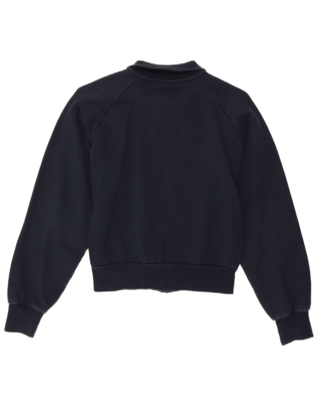 TOMMY HILFIGER Womens Crop Tracksuit Top Jacket UK 10 Small Navy Blue