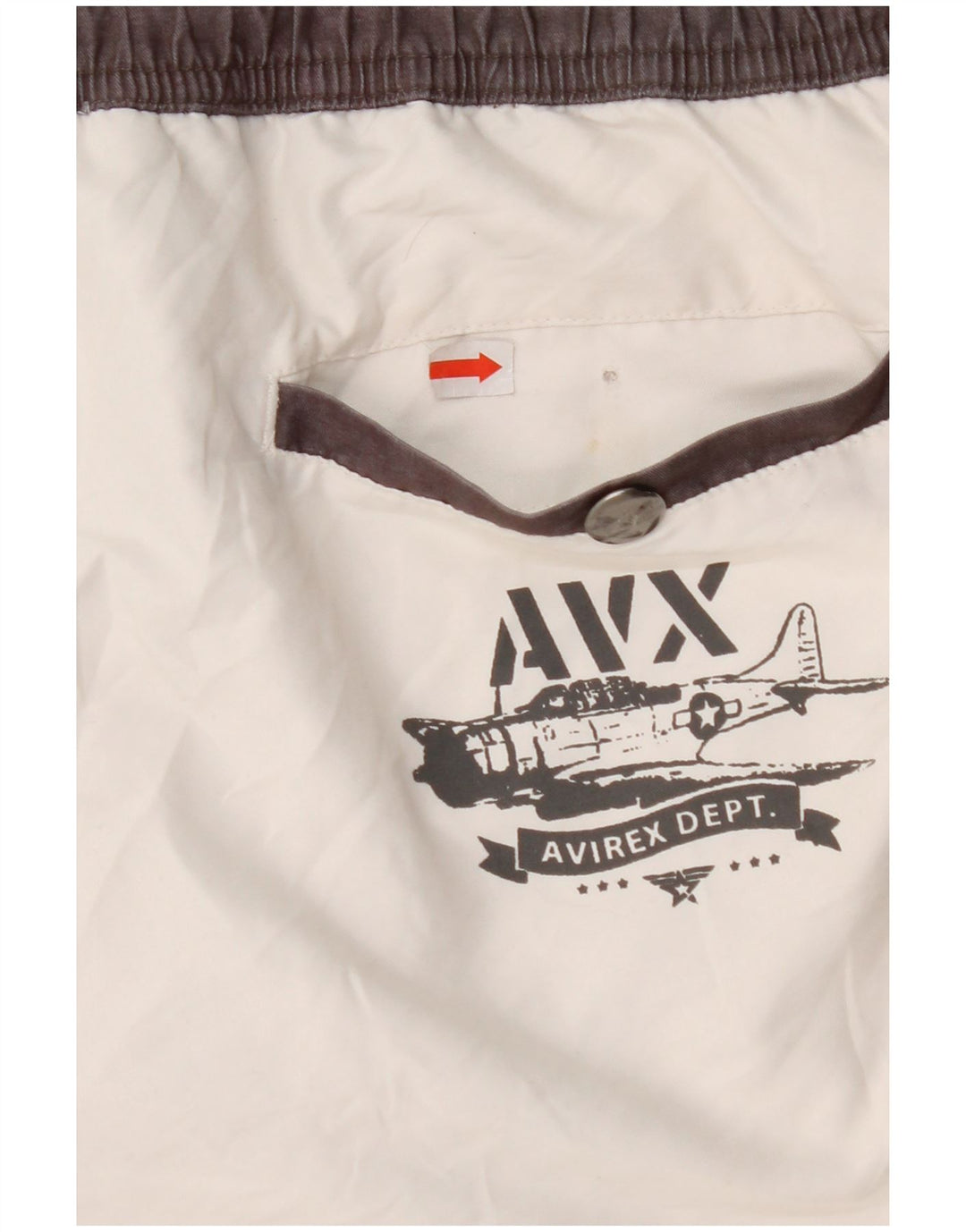 AVIREX Herre grafiske svømmeshorts XL Hvid polyester