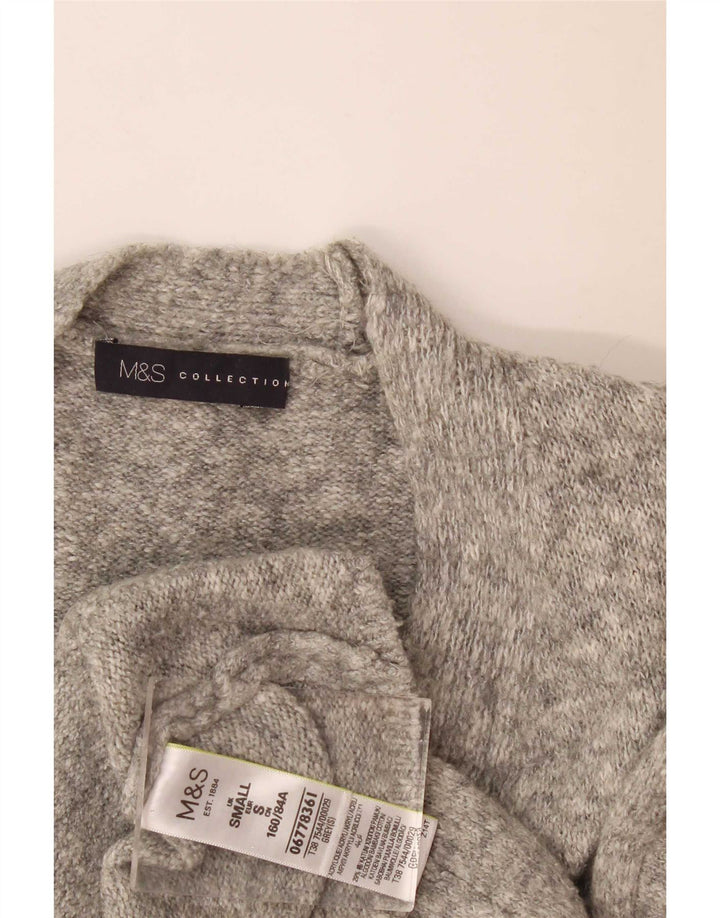 Marks & Spencer Dame oversized cardigan sweater UK 10 Small Grey Flecked