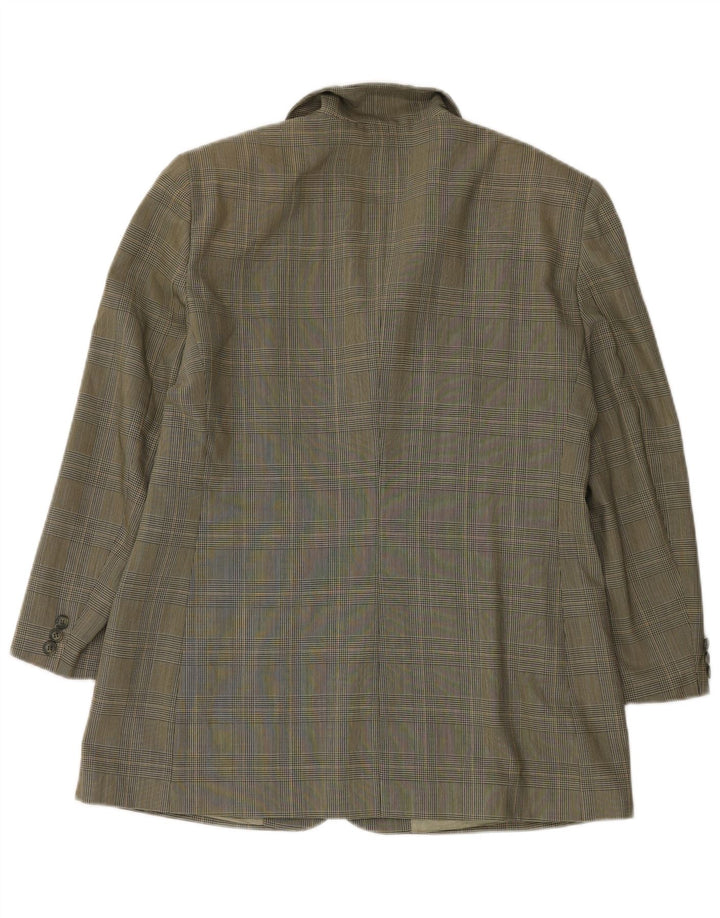 Elizabeth Ascot Dame 3-knaps blazerjakke UK 18 XL Grøn Houndstooth