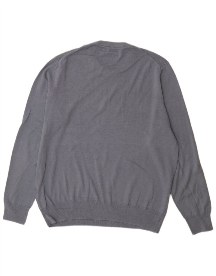 Marks & Spencer Herre sweater med rund hals, stor blå bomuld