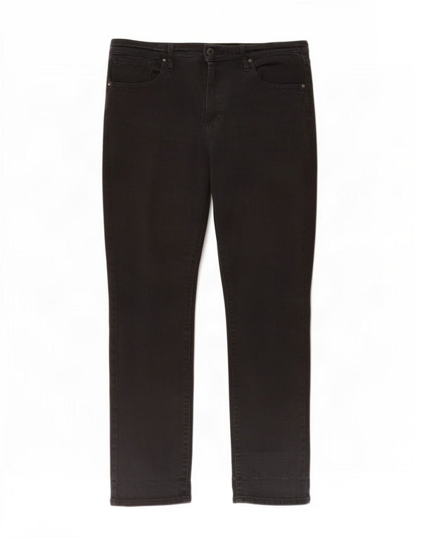 Levi's Womens 724 Crop High Rise Straight Jeans W32 L26 Black