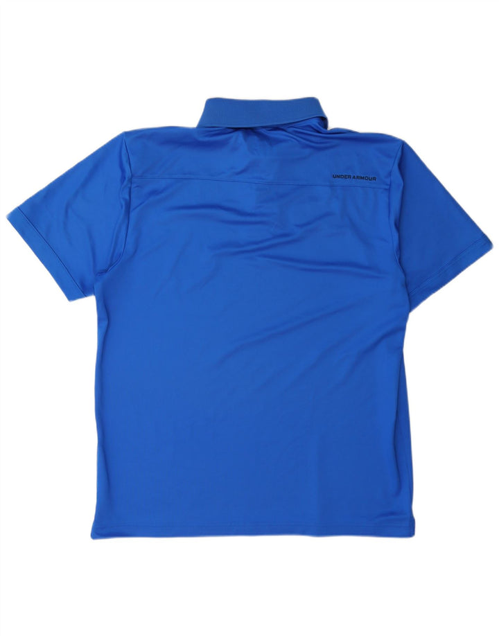 Under Armour Herre Heat Gear Polo Shirt Large Blue