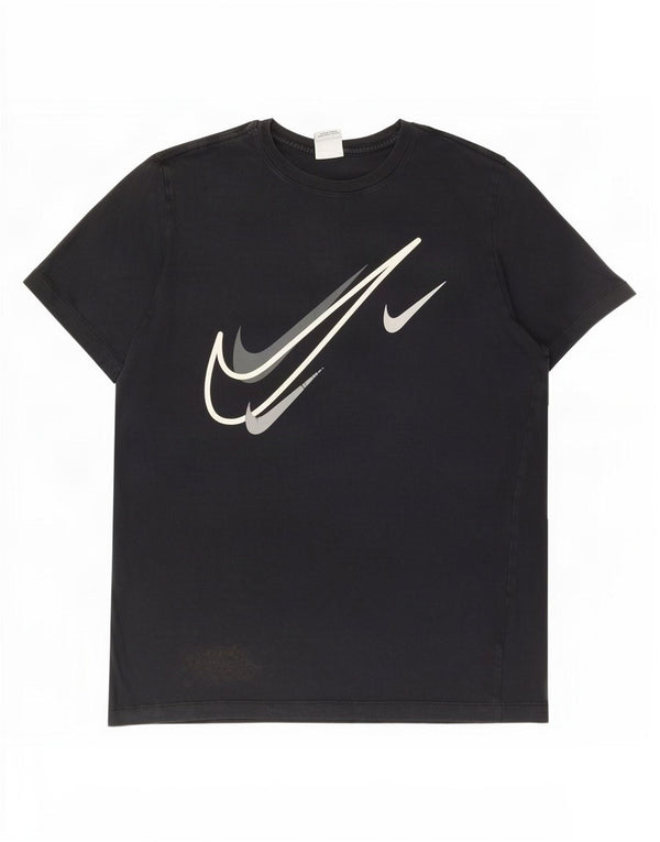 Nike grafisk T-shirt top til mænd, stor sort bomuld