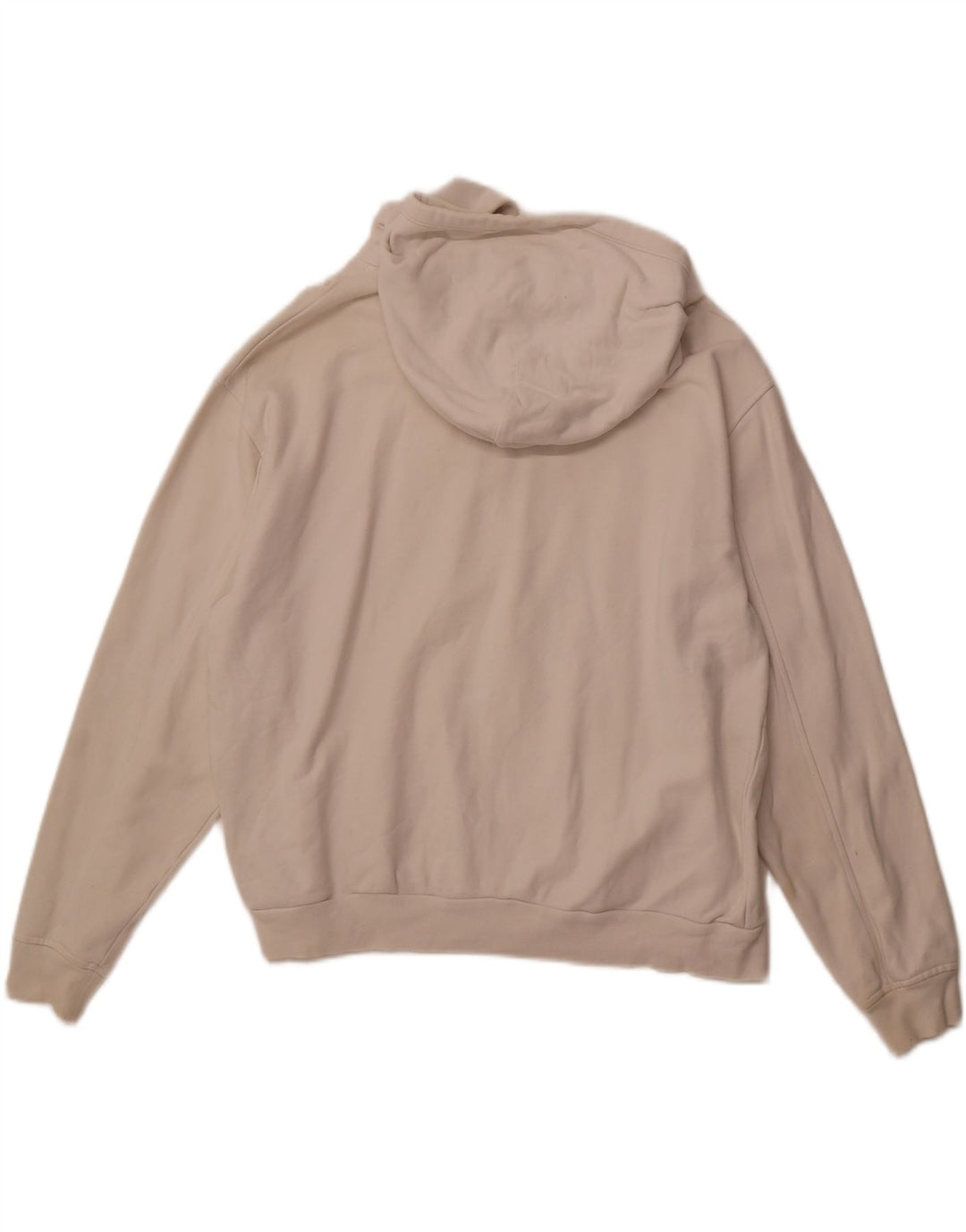 LEVI'S Oversized grafisk hættetrøjetrøje til kvinder UK 14 Medium Off White