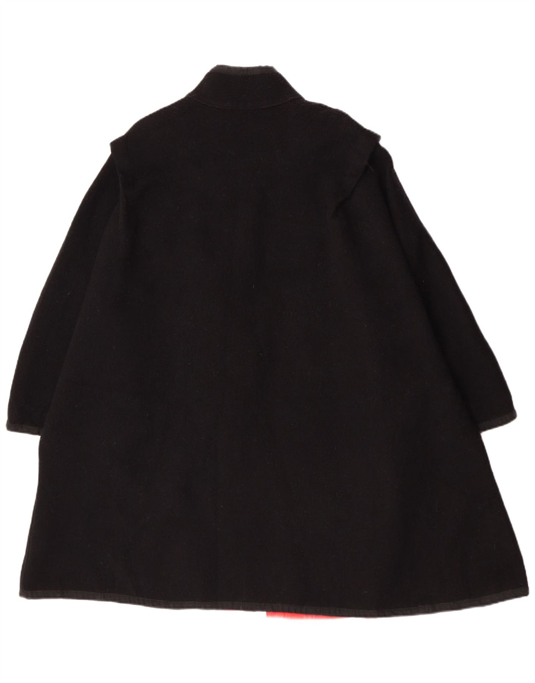 Vintage vendbar overfrakke til kvinder UK 14 Medium Black Colourblock