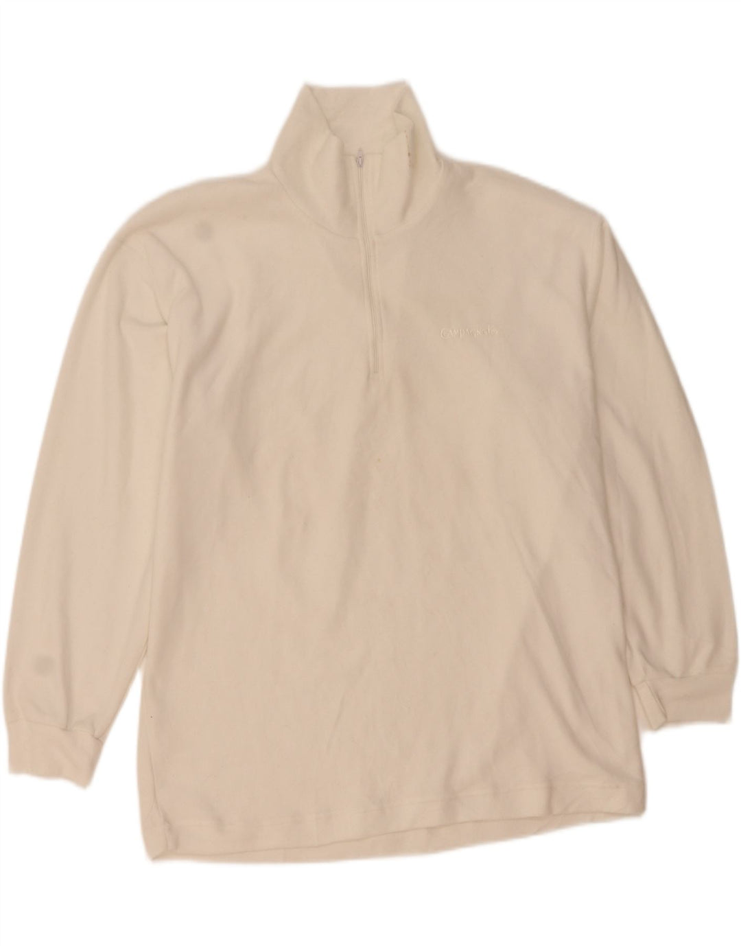Campagnolo Herre Zip Neck Sweatshirt Jumper XL Hvid Polyester