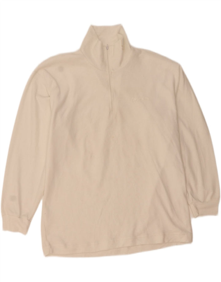 Campagnolo Herre Zip Neck Sweatshirt Jumper XL Hvid Polyester